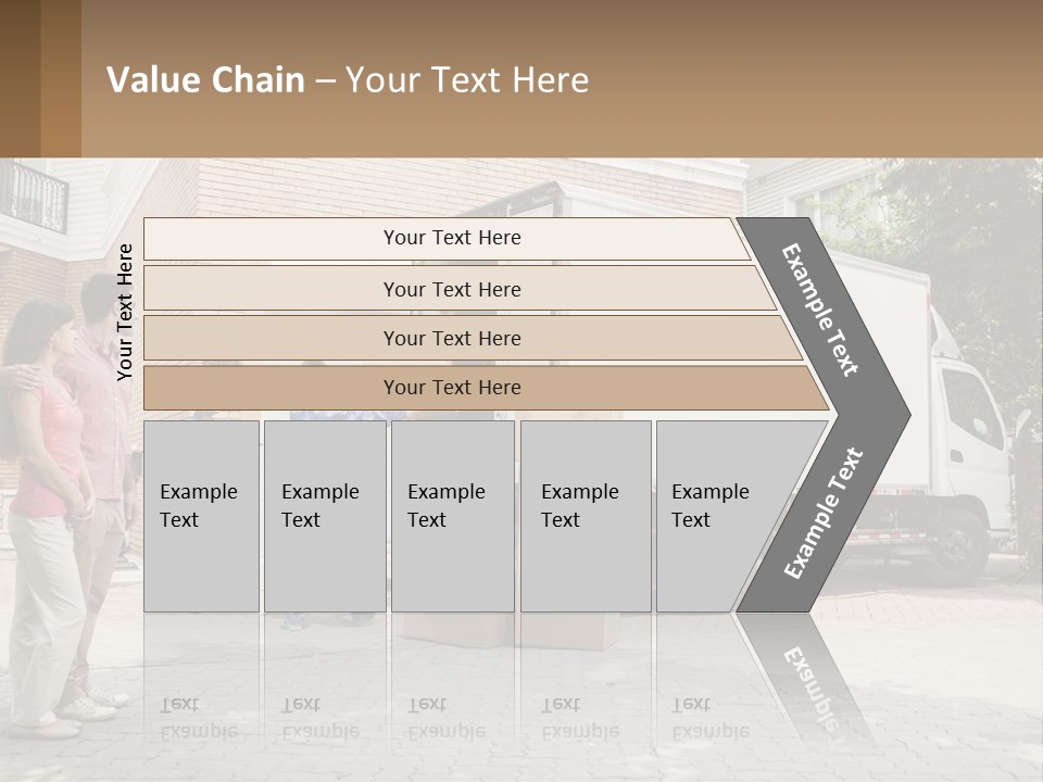 A Group Of People Unloading Boxes From A Moving Truck PowerPoint Template