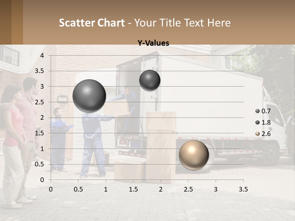 A Group Of People Unloading Boxes From A Moving Truck PowerPoint Template