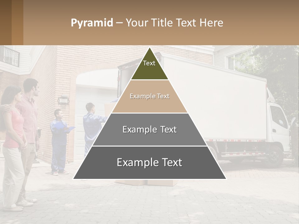 A Group Of People Unloading Boxes From A Moving Truck PowerPoint Template