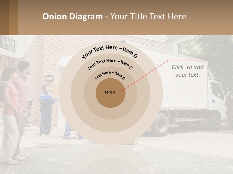 A Group Of People Unloading Boxes From A Moving Truck PowerPoint Template
