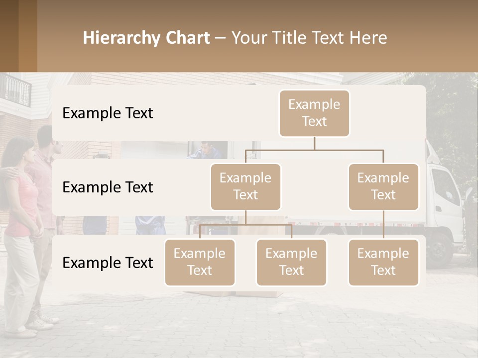 A Group Of People Unloading Boxes From A Moving Truck PowerPoint Template