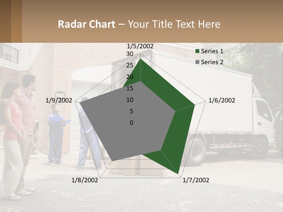 A Group Of People Unloading Boxes From A Moving Truck PowerPoint Template