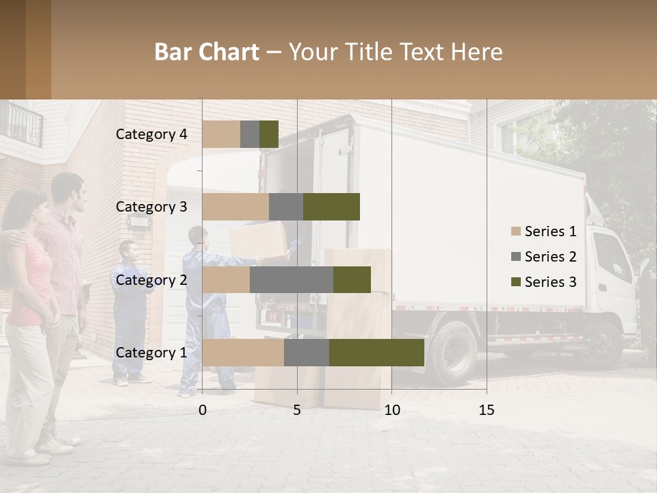 A Group Of People Unloading Boxes From A Moving Truck PowerPoint Template