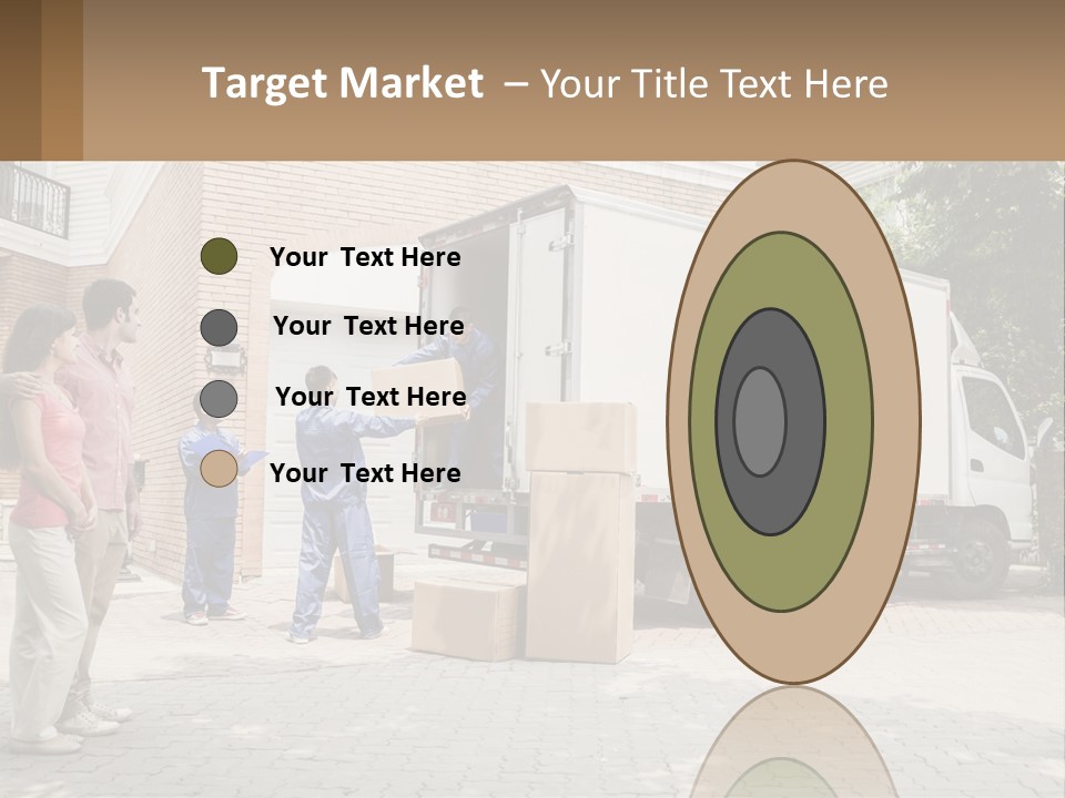 A Group Of People Unloading Boxes From A Moving Truck PowerPoint Template