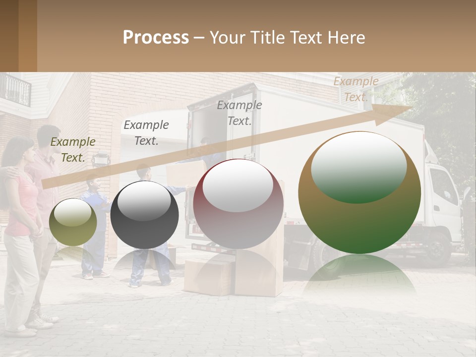 A Group Of People Unloading Boxes From A Moving Truck PowerPoint Template