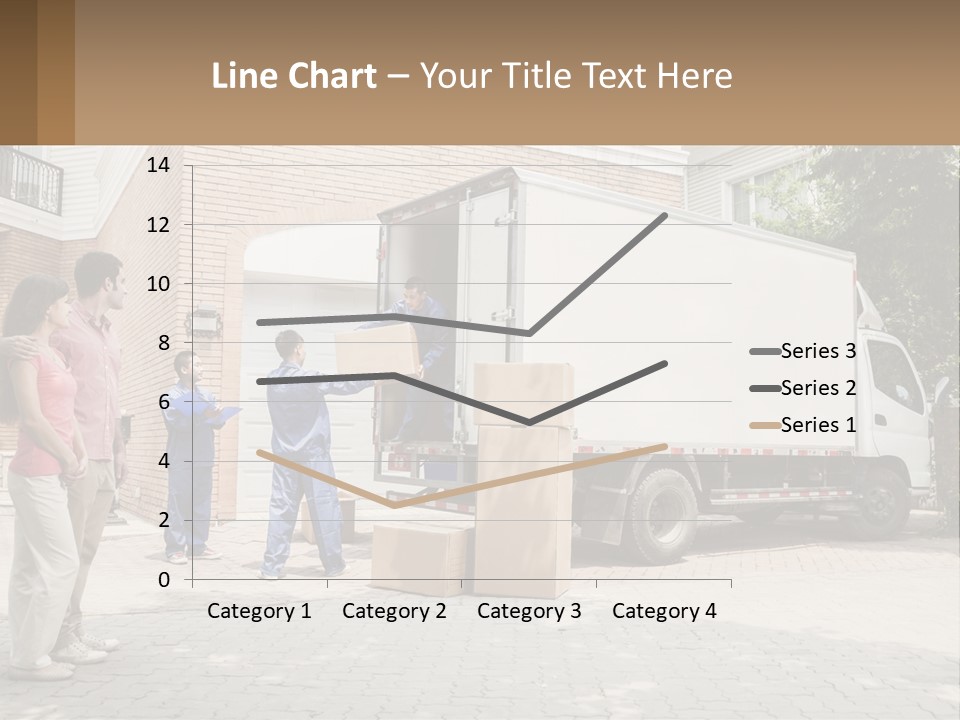 A Group Of People Unloading Boxes From A Moving Truck PowerPoint Template