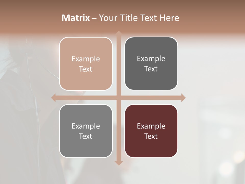 A Woman With A Headset On Is Looking At The Camera PowerPoint Template