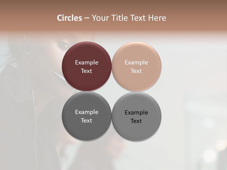 A Woman With A Headset On Is Looking At The Camera PowerPoint Template