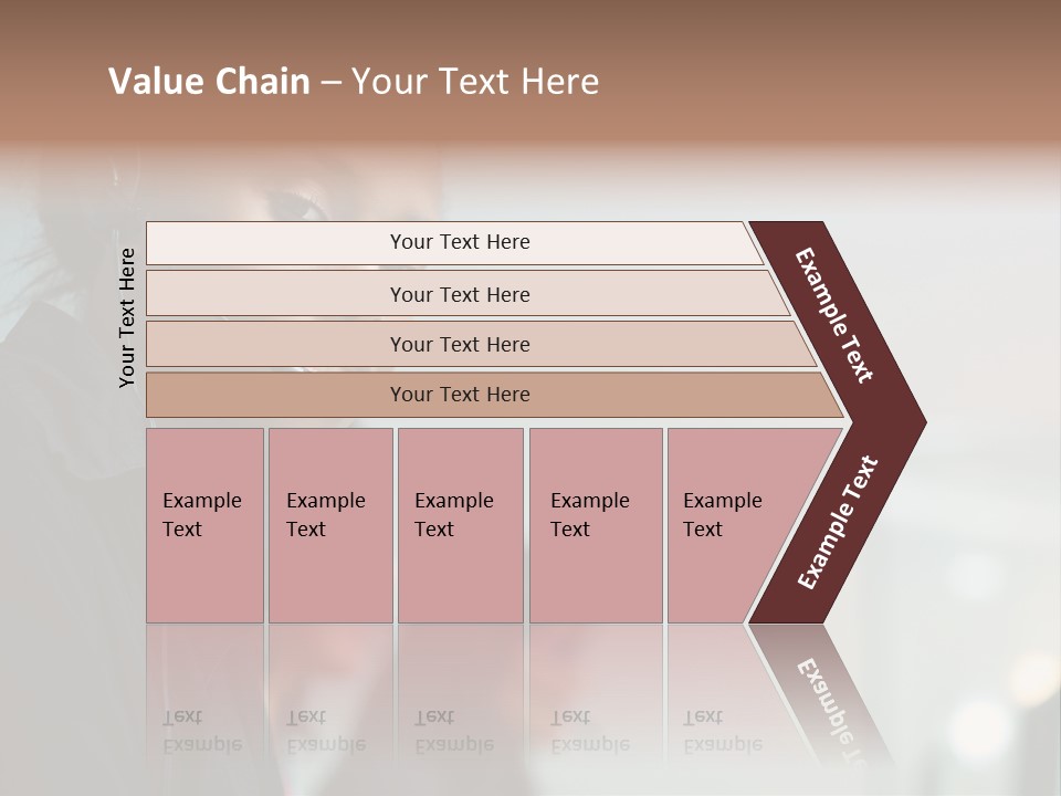 A Woman With A Headset On Is Looking At The Camera PowerPoint Template