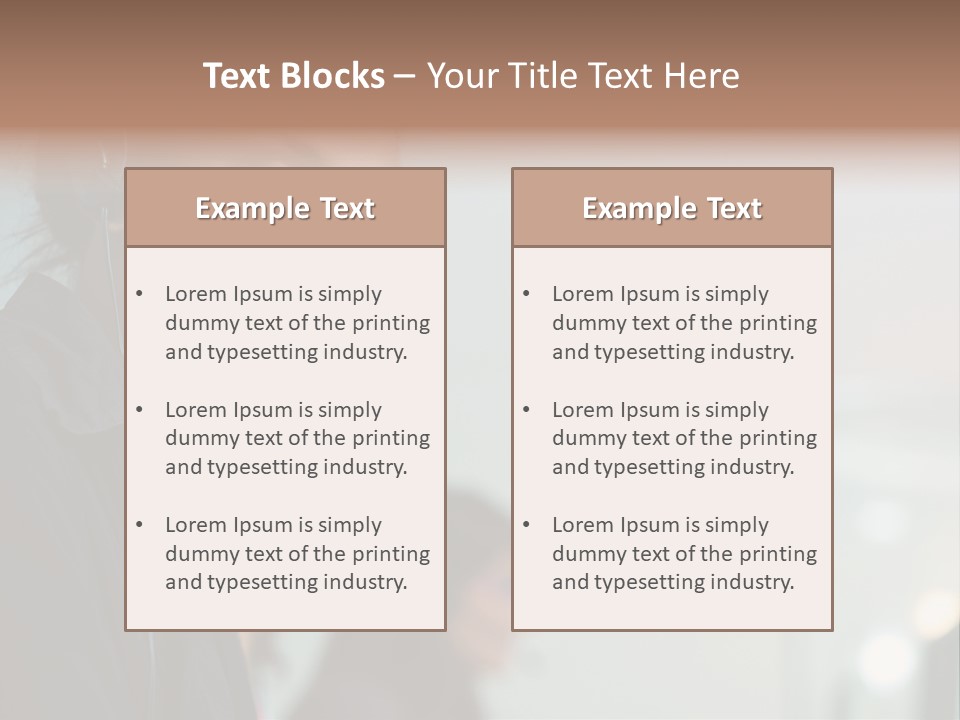 A Woman With A Headset On Is Looking At The Camera PowerPoint Template