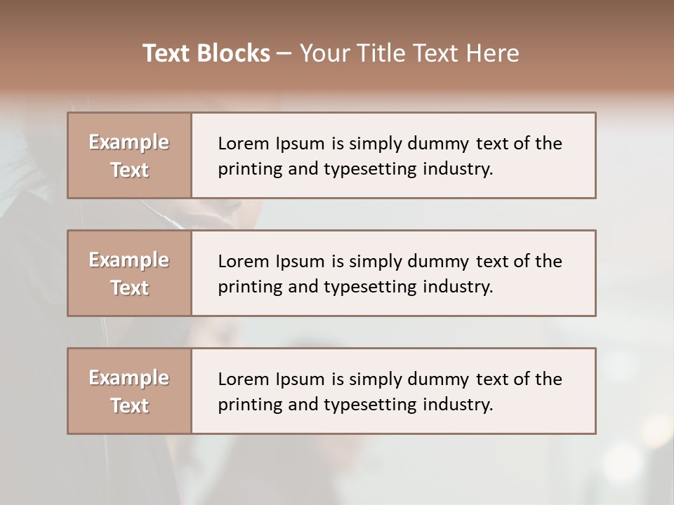 A Woman With A Headset On Is Looking At The Camera PowerPoint Template
