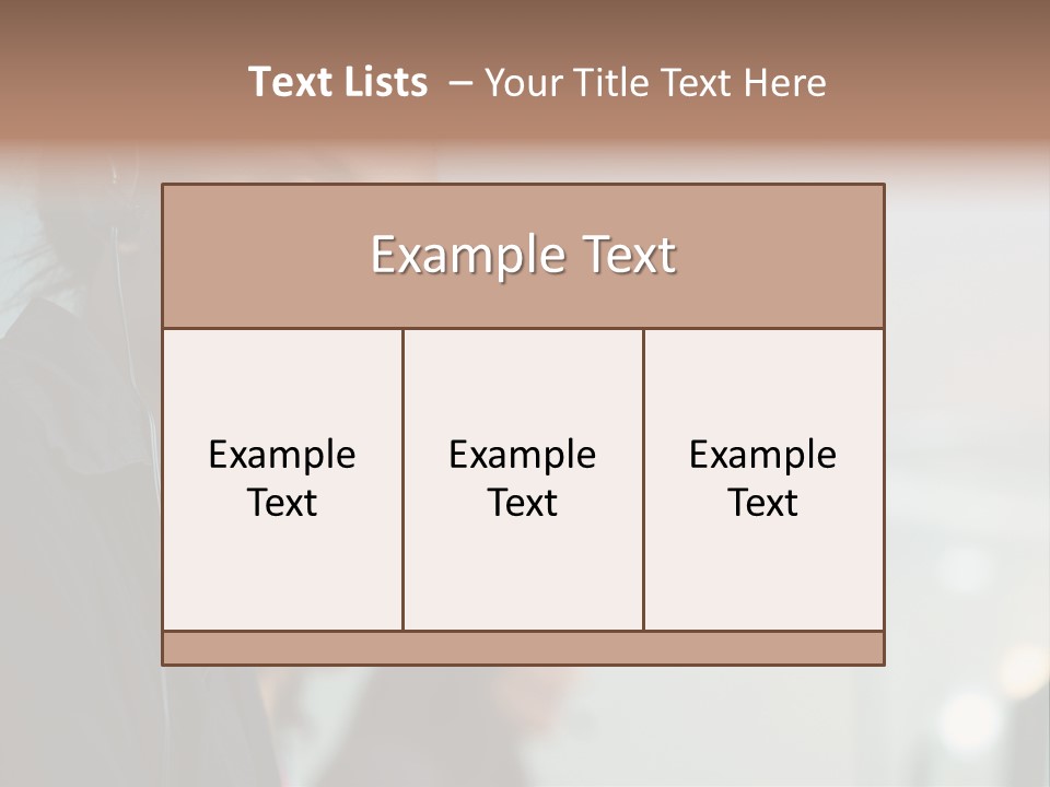 A Woman With A Headset On Is Looking At The Camera PowerPoint Template