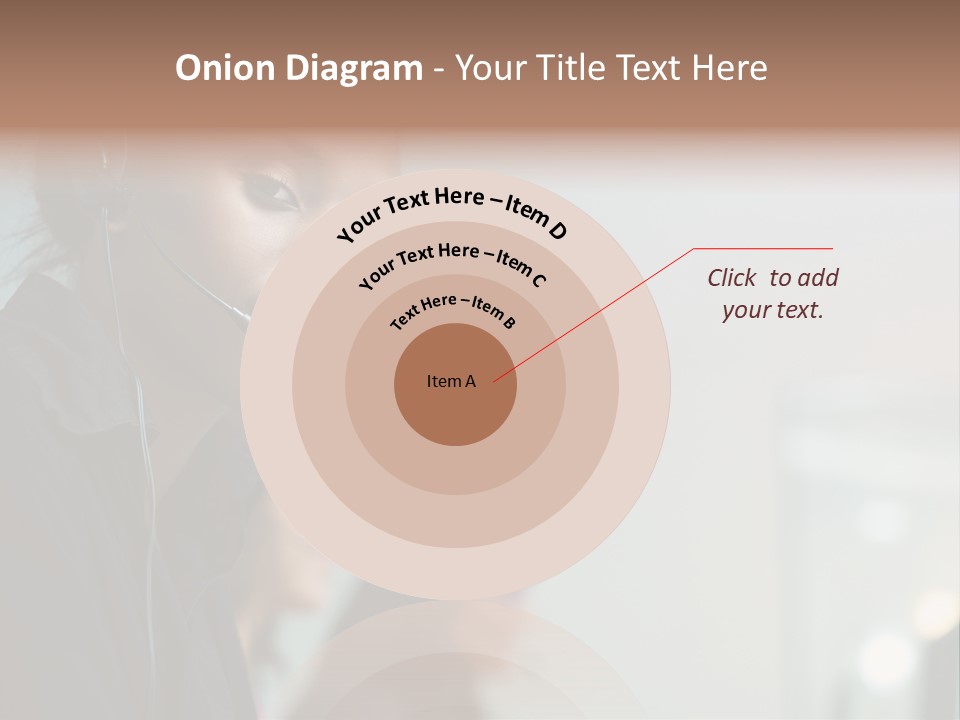 A Woman With A Headset On Is Looking At The Camera PowerPoint Template