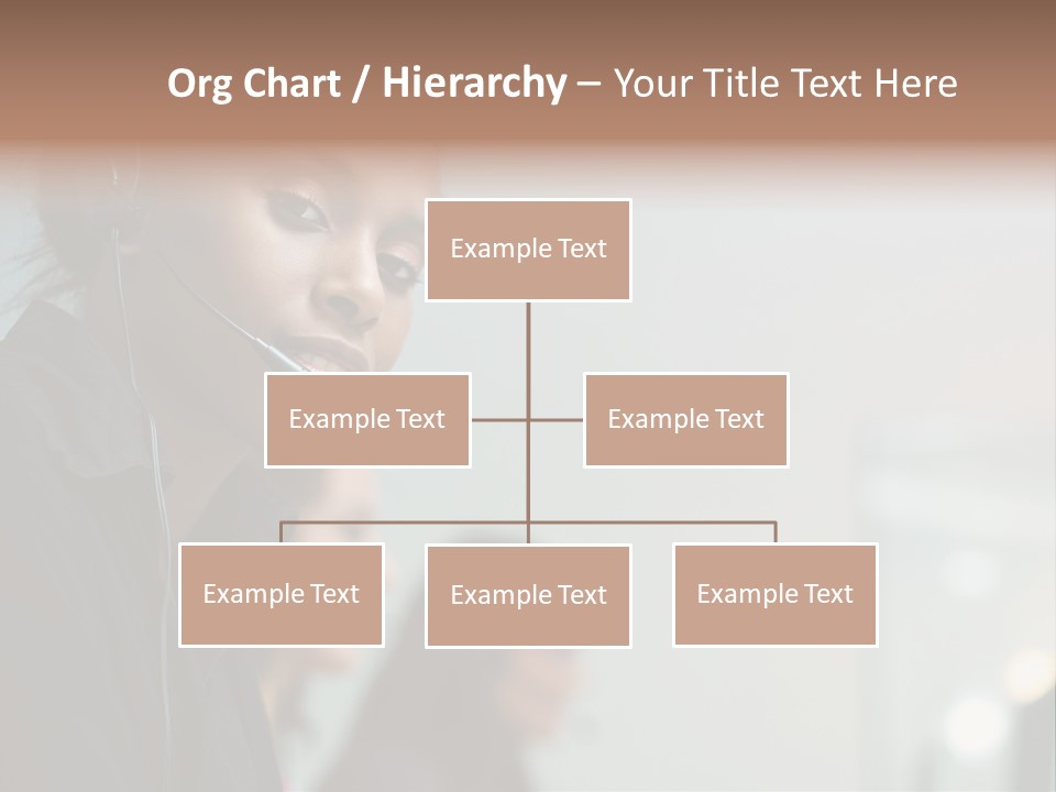 A Woman With A Headset On Is Looking At The Camera PowerPoint Template