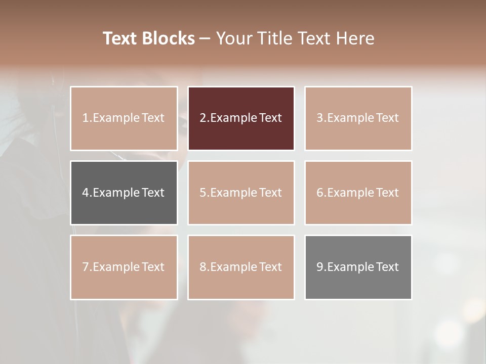 A Woman With A Headset On Is Looking At The Camera PowerPoint Template