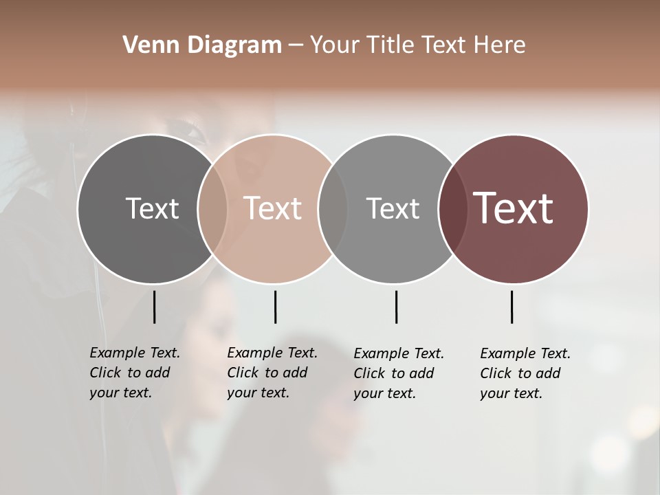 A Woman With A Headset On Is Looking At The Camera PowerPoint Template