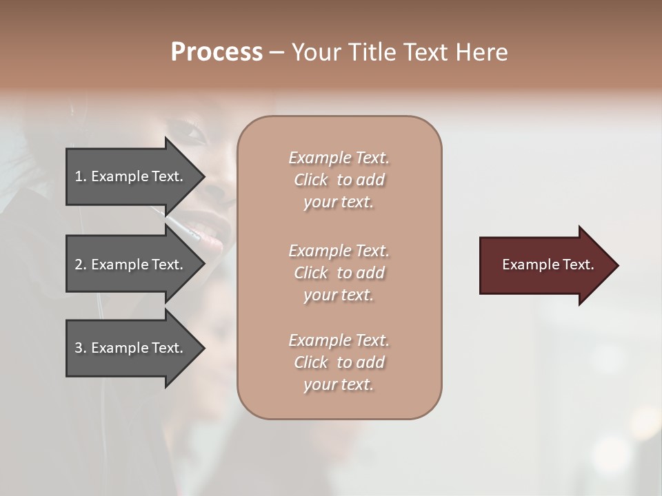 A Woman With A Headset On Is Looking At The Camera PowerPoint Template