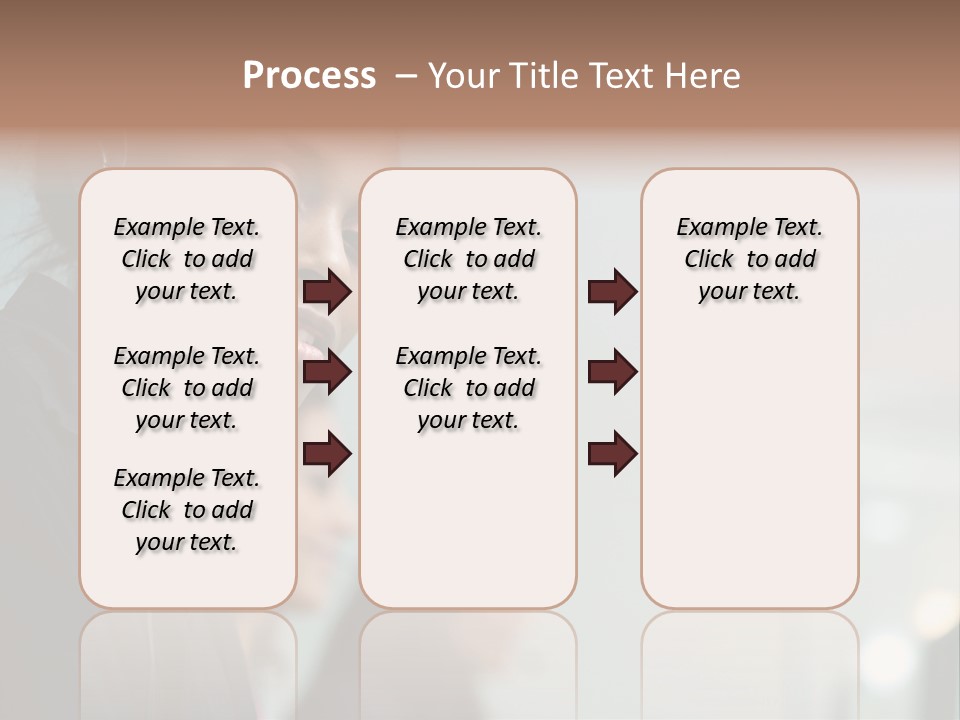 A Woman With A Headset On Is Looking At The Camera PowerPoint Template