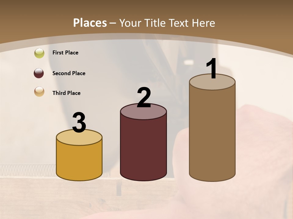 A Person Using A Circular Saw To Cut A Piece Of Wood PowerPoint Template