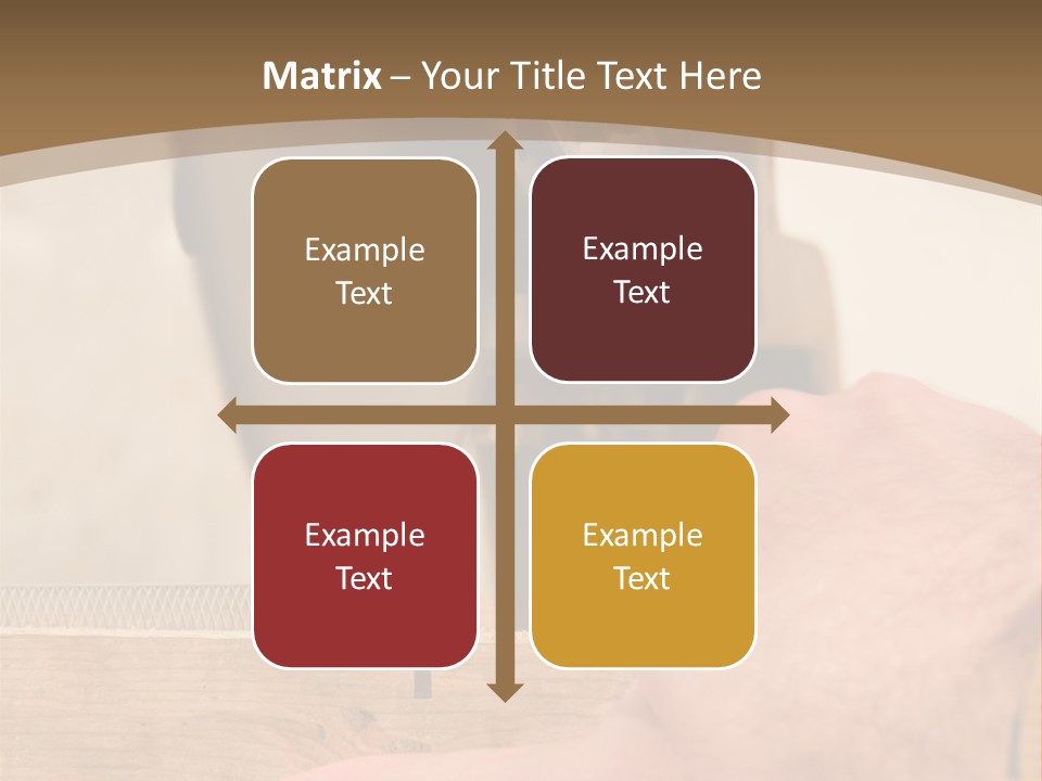 A Person Using A Circular Saw To Cut A Piece Of Wood PowerPoint Template