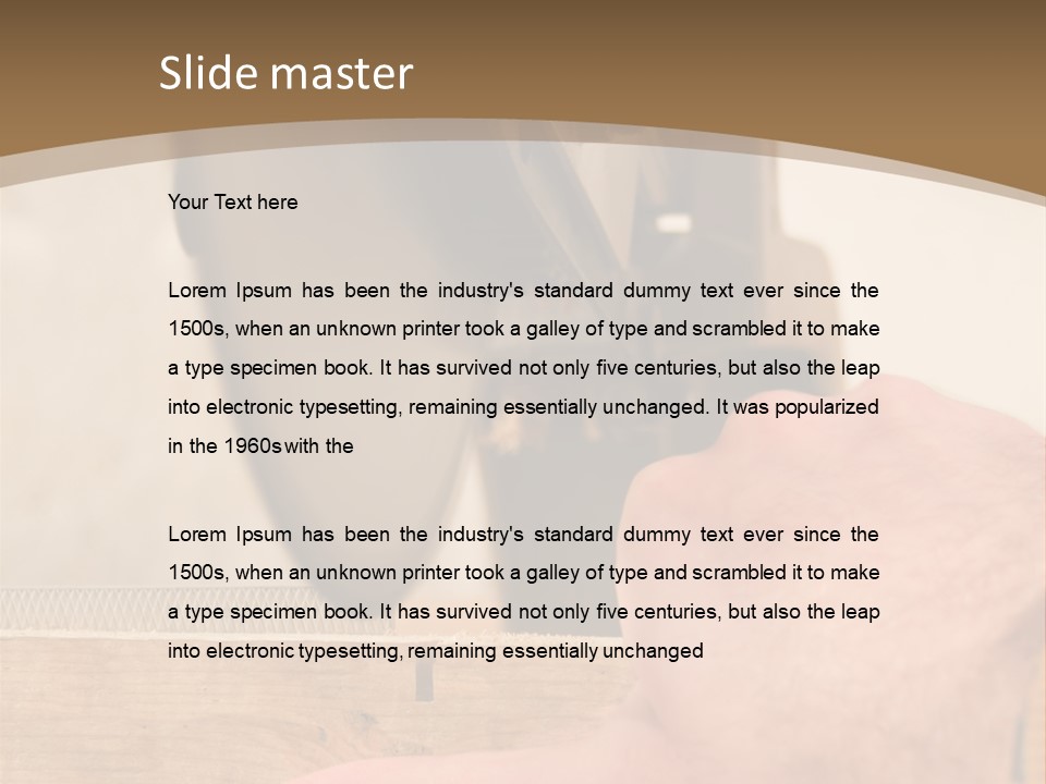 A Person Using A Circular Saw To Cut A Piece Of Wood PowerPoint Template