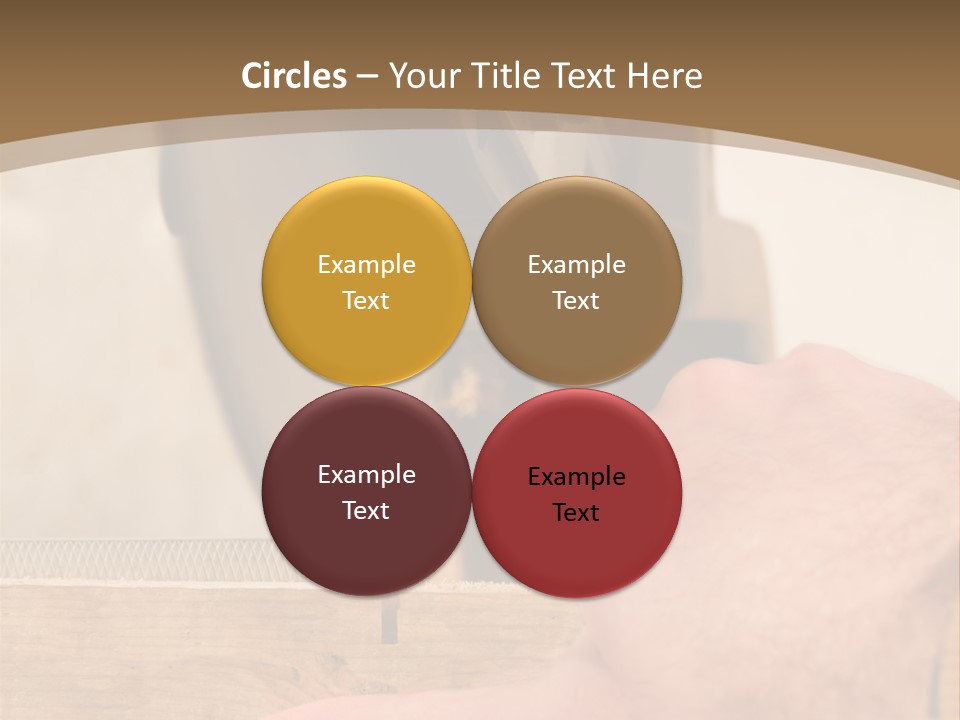 A Person Using A Circular Saw To Cut A Piece Of Wood PowerPoint Template