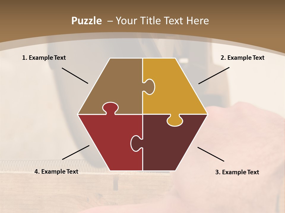 A Person Using A Circular Saw To Cut A Piece Of Wood PowerPoint Template