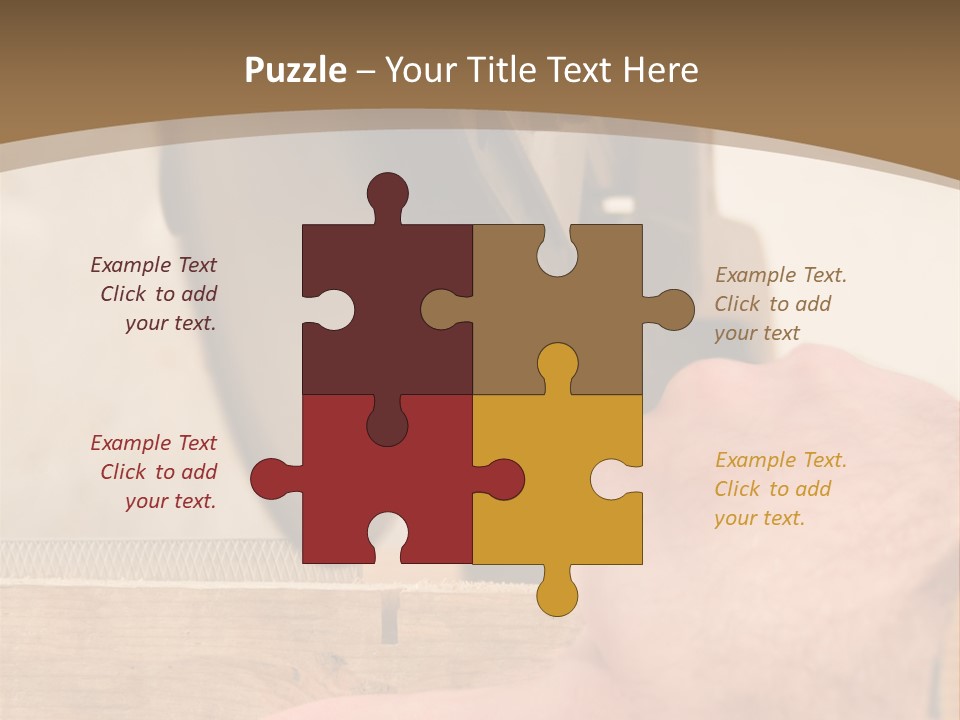 A Person Using A Circular Saw To Cut A Piece Of Wood PowerPoint Template