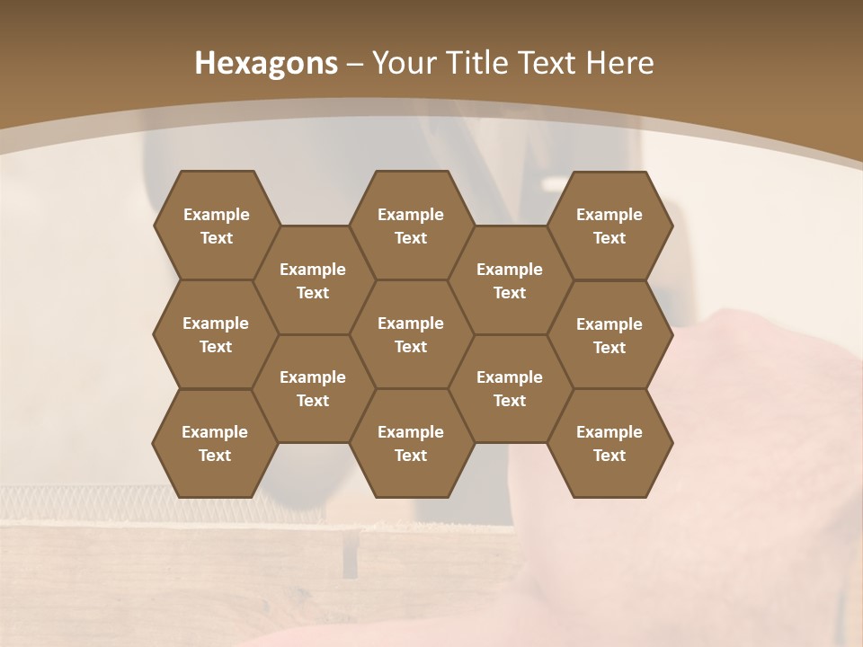 A Person Using A Circular Saw To Cut A Piece Of Wood PowerPoint Template