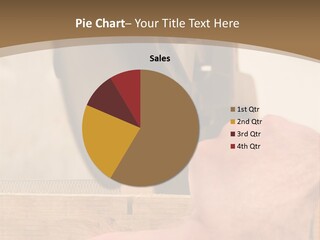 A Person Using A Circular Saw To Cut A Piece Of Wood PowerPoint Template