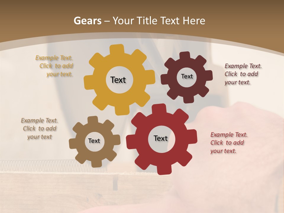 A Person Using A Circular Saw To Cut A Piece Of Wood PowerPoint Template