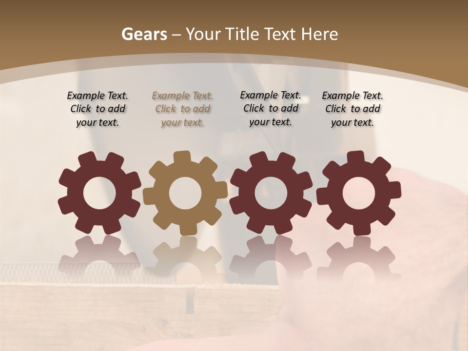 A Person Using A Circular Saw To Cut A Piece Of Wood PowerPoint Template