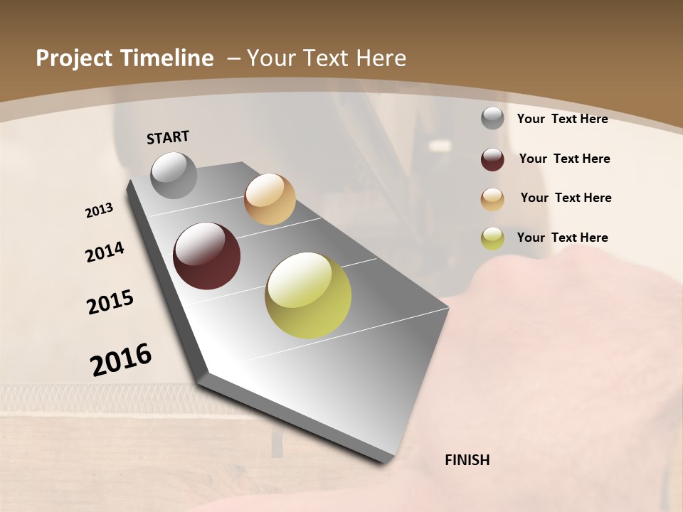 A Person Using A Circular Saw To Cut A Piece Of Wood PowerPoint Template