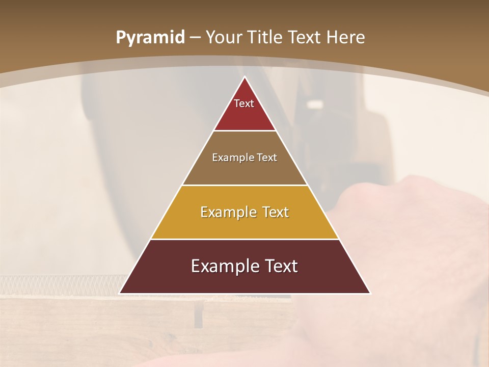 A Person Using A Circular Saw To Cut A Piece Of Wood PowerPoint Template
