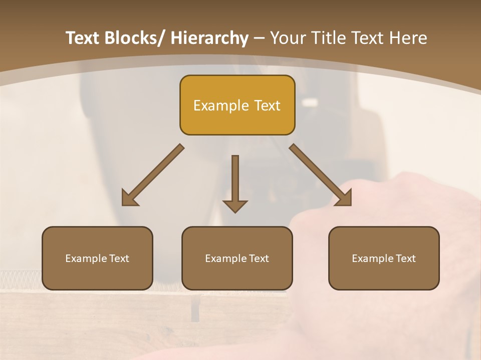 A Person Using A Circular Saw To Cut A Piece Of Wood PowerPoint Template