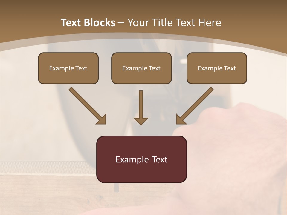 A Person Using A Circular Saw To Cut A Piece Of Wood PowerPoint Template