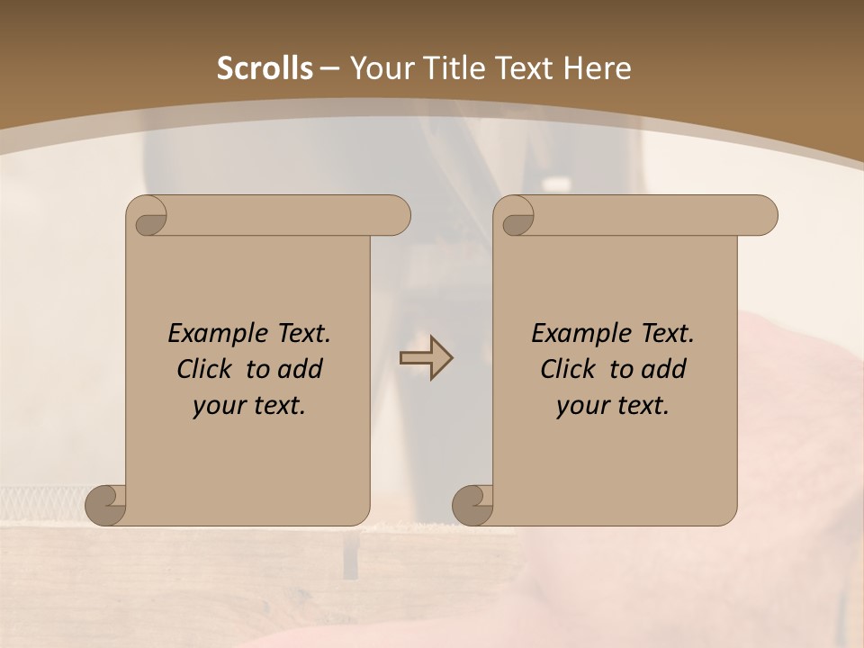 A Person Using A Circular Saw To Cut A Piece Of Wood PowerPoint Template