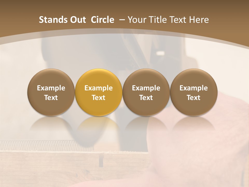 A Person Using A Circular Saw To Cut A Piece Of Wood PowerPoint Template