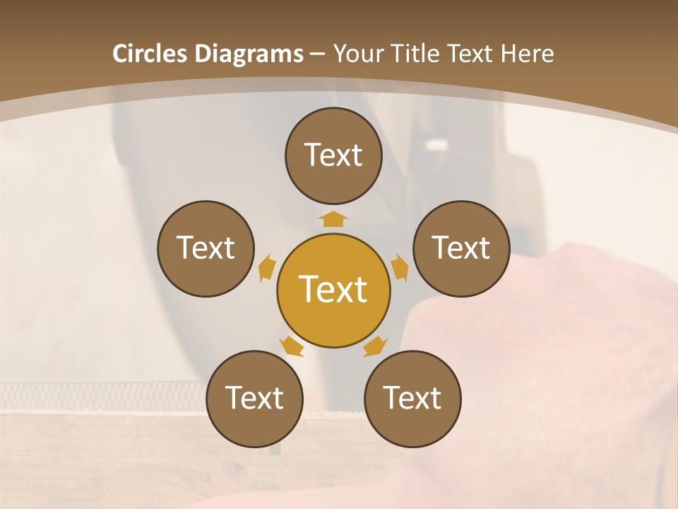 A Person Using A Circular Saw To Cut A Piece Of Wood PowerPoint Template