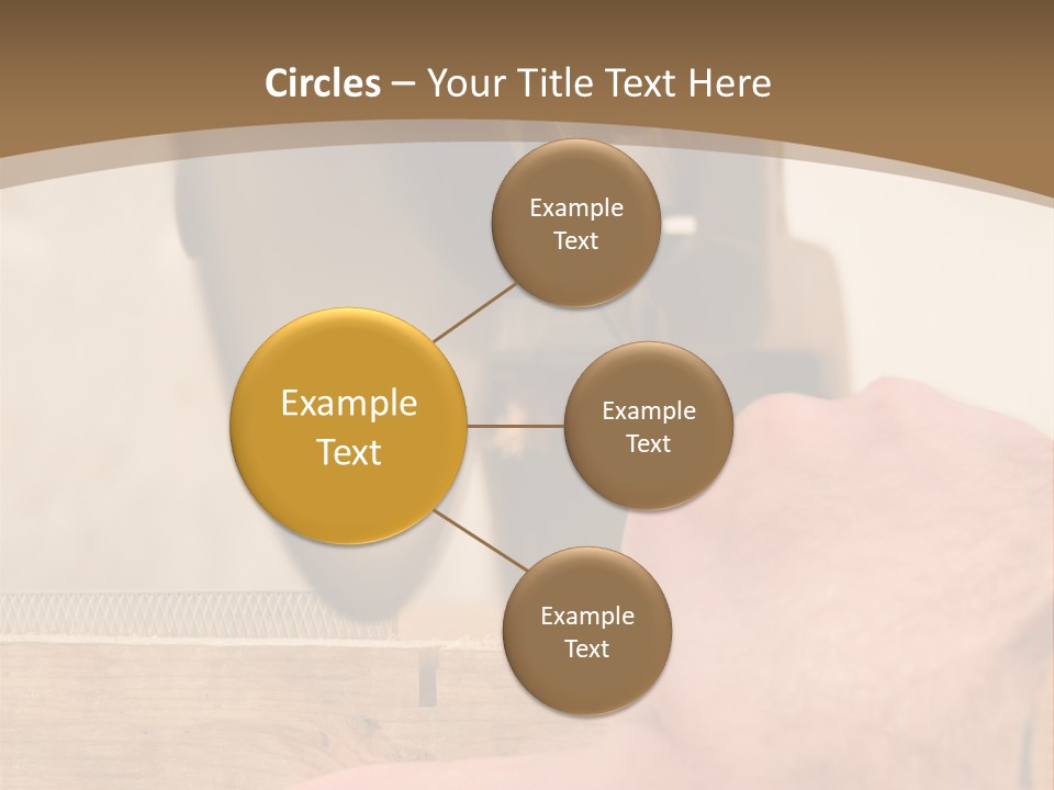 A Person Using A Circular Saw To Cut A Piece Of Wood PowerPoint Template