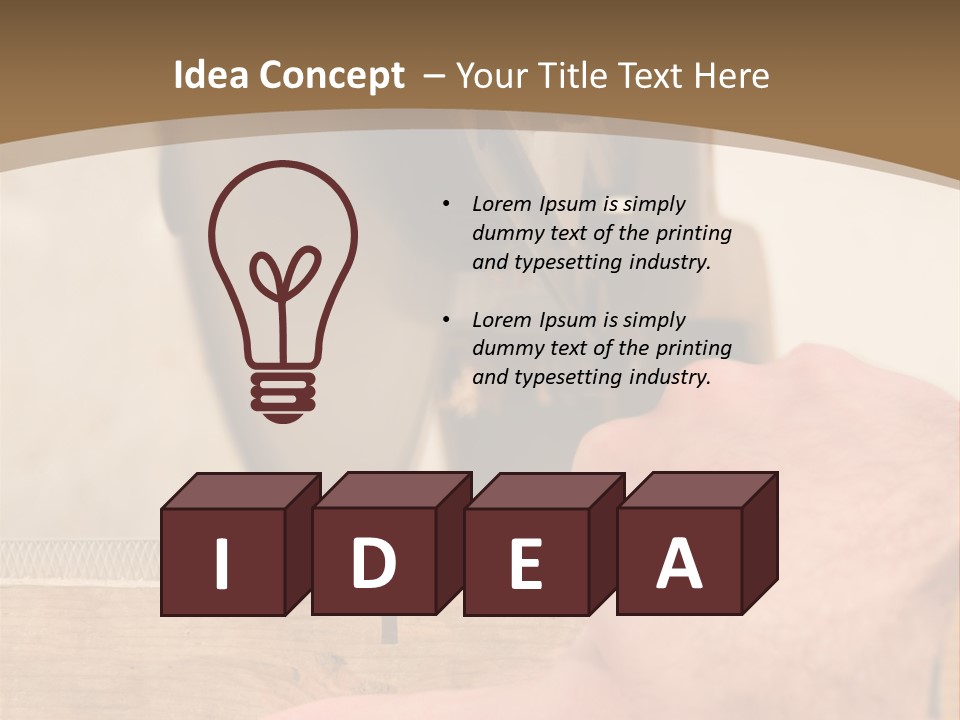 A Person Using A Circular Saw To Cut A Piece Of Wood PowerPoint Template