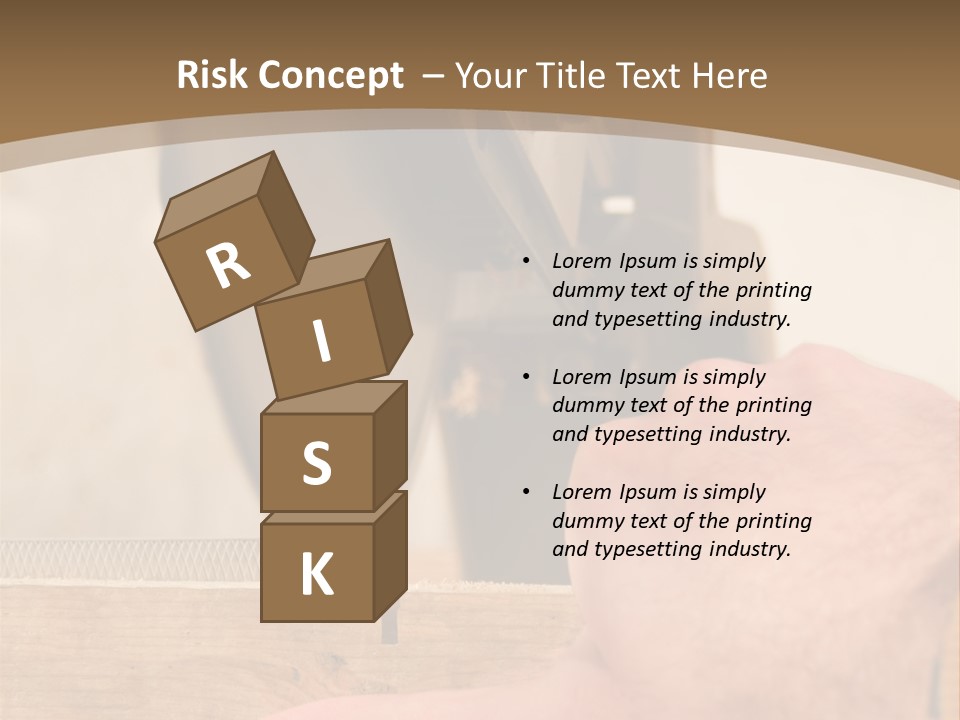 A Person Using A Circular Saw To Cut A Piece Of Wood PowerPoint Template