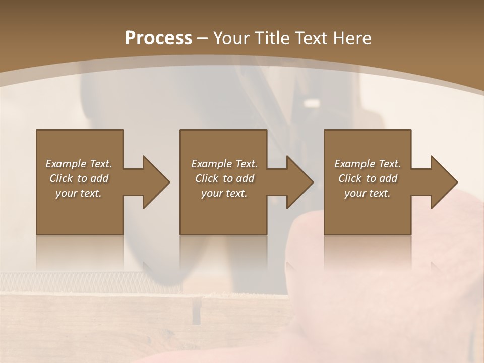 A Person Using A Circular Saw To Cut A Piece Of Wood PowerPoint Template