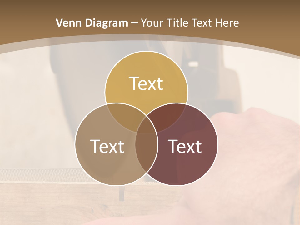 A Person Using A Circular Saw To Cut A Piece Of Wood PowerPoint Template