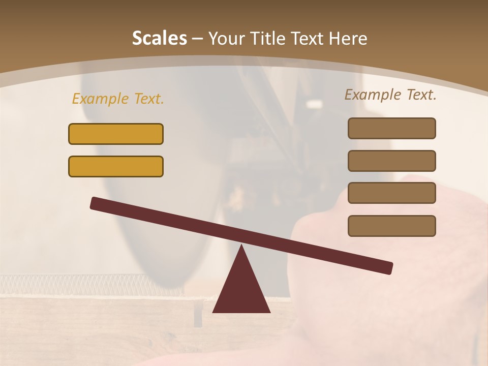 A Person Using A Circular Saw To Cut A Piece Of Wood PowerPoint Template