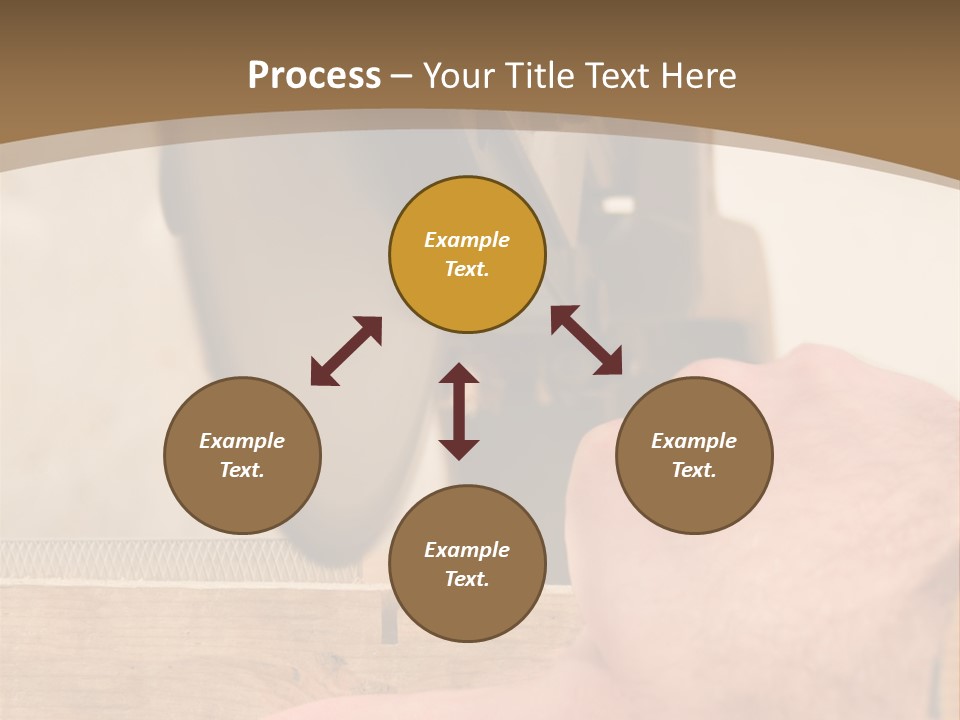 A Person Using A Circular Saw To Cut A Piece Of Wood PowerPoint Template