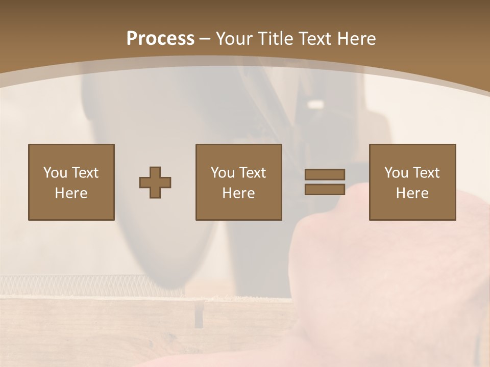 A Person Using A Circular Saw To Cut A Piece Of Wood PowerPoint Template