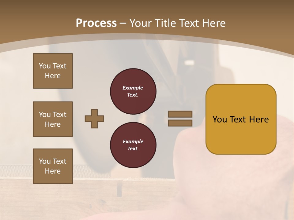 A Person Using A Circular Saw To Cut A Piece Of Wood PowerPoint Template