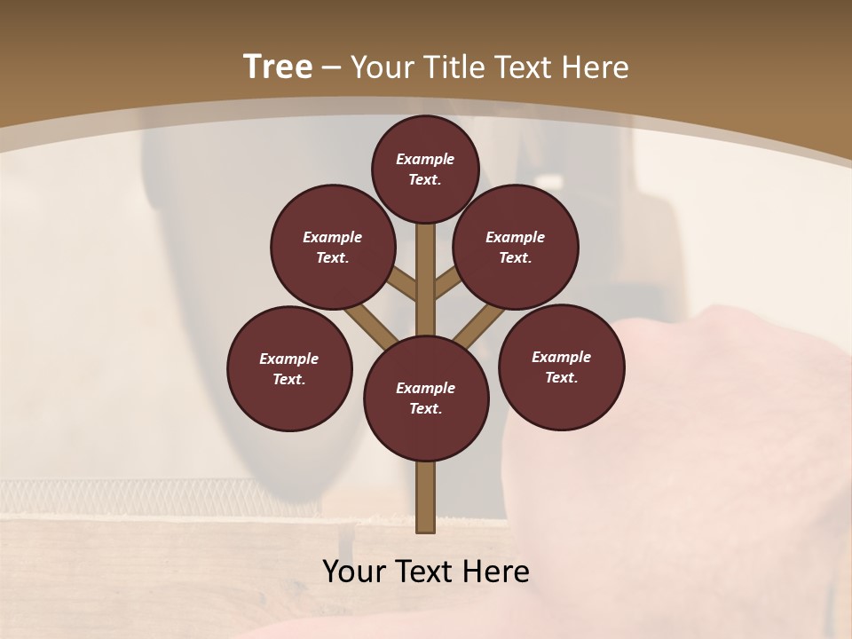 A Person Using A Circular Saw To Cut A Piece Of Wood PowerPoint Template