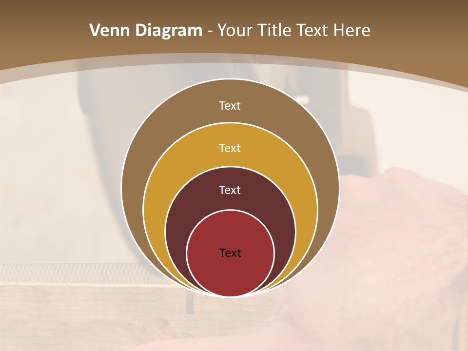 A Person Using A Circular Saw To Cut A Piece Of Wood PowerPoint Template